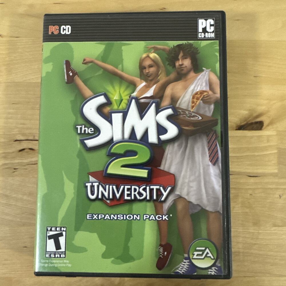 Sims 2: University (PC, 2005) EA Games USA Near Mint with manual